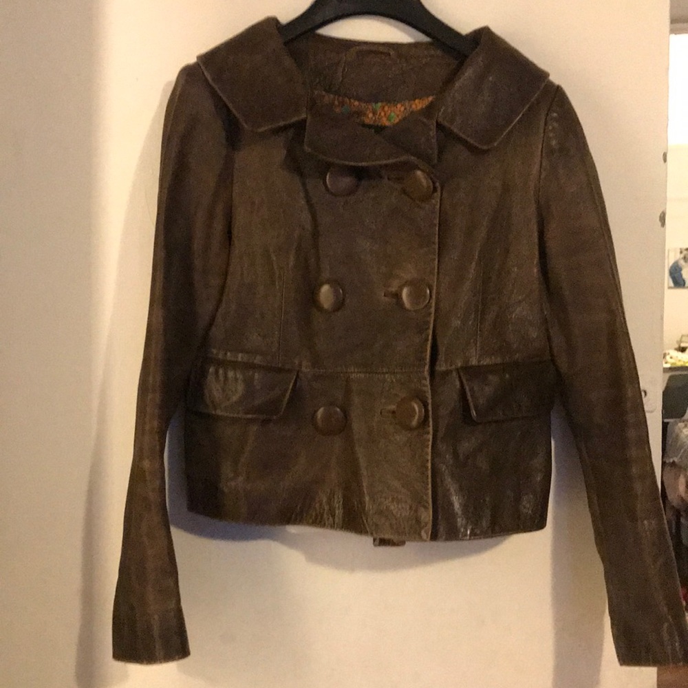 Vintage Arden B brown leather jacket small